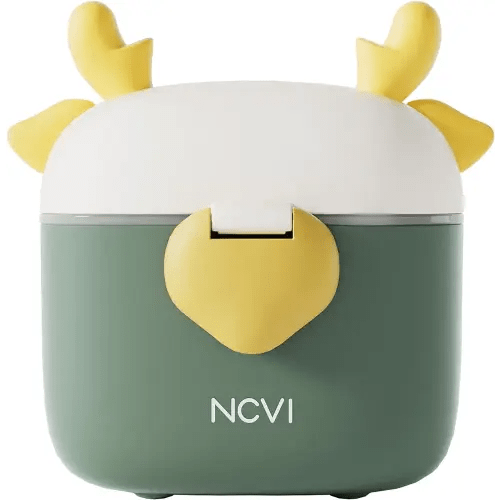 NCVI Baby Formula Dispenser On The Go, Formula Container To Go, Formula Holder for Travel, Outdoor Picnic with Baby Infant, Portable Container for Milk Powder, Snacks, Candy, Fruits (Green)