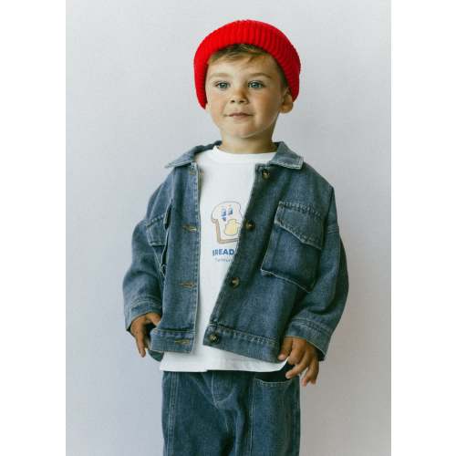 Denim Cargo Jacket- Vintage Blue