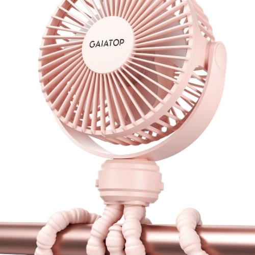 Gaiatop Mini Portable Stroller Fan, Pink