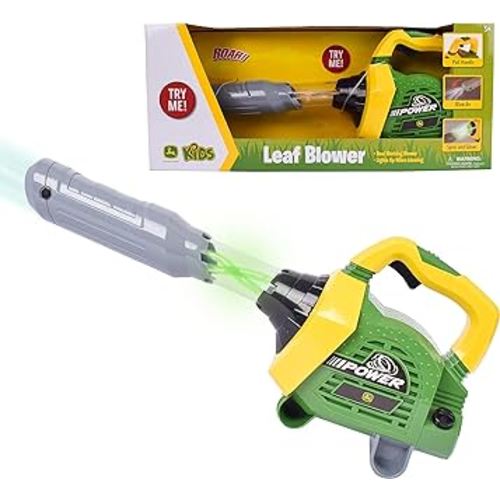 Amazon.com: John Deere Leaf Blower Toy for Kids – Pretend Construction Tool with Lights and Sounds | Blows Real Air : Toys & Games