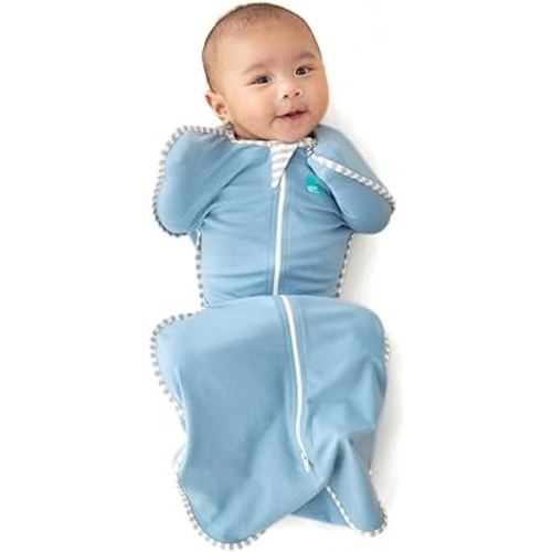 Love to Dream Swaddle UP, Baby Sleep Sack, Self-Soothing Swaddles for Newborns, 8-13 lbs, Snug Fit Helps Calm Startle Reflex, New Born Essentials for Baby, Dusty Blue