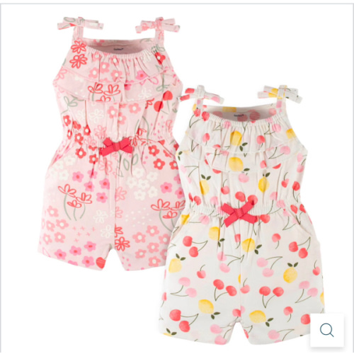 2-Pack Baby & Toddler Girls Cherry Kisses Tank Rompers – Gerber Childrenswear