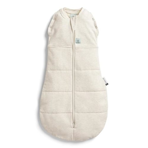 ergoPouch Cocoon Swaddle Sack 0.2 TOG - Baby Sleep Sack, Gentle Snug Fit Helps Calm Startle Reflex, Ideal for Arms In/Out Sleeping, Soft Breathable Fabric for Better Sleep (0-3 Months, Oatmeal Marle)
