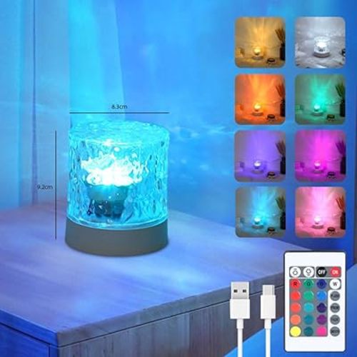 Ocean Wave Ceiling Projector,16 Colors Ocean Wave Light Projector, Water Ripple Ambient Night Light with Remote, Touch Control Aurora Projector for Bedroom,Room Decor,Kids Room (Classic Round)