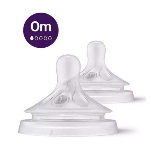 Philips Avent 2 pack Natural Response Nipple Flow 1