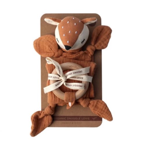 Organic Snuggle Lovie Blanket - Fawn