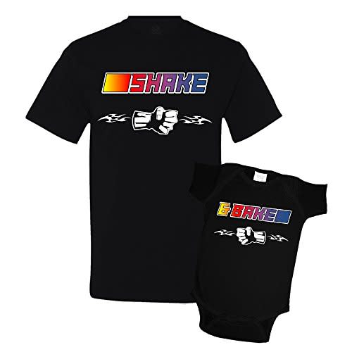Shake and Bake Dad and Baby Matching Shirt Set