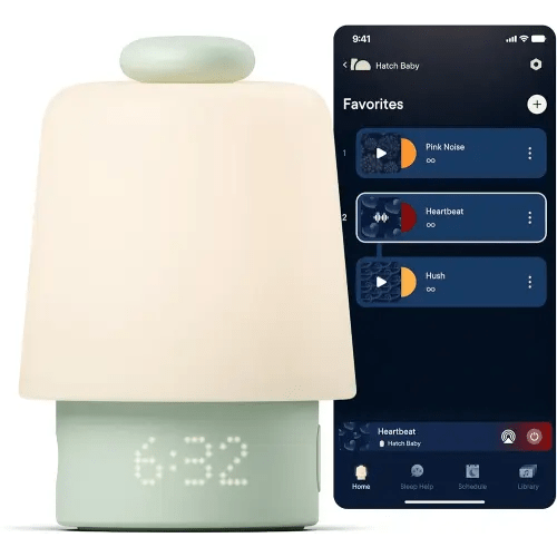 Hatch Baby Sound Machine, Night Light | Hatch Baby Model | Sleep Support | Registry Essential, Routine Builder, Time-to-Rise Alarm Clock, White Noise, Nursery Stories, Toddler Kids (Wi-Fi), Mint