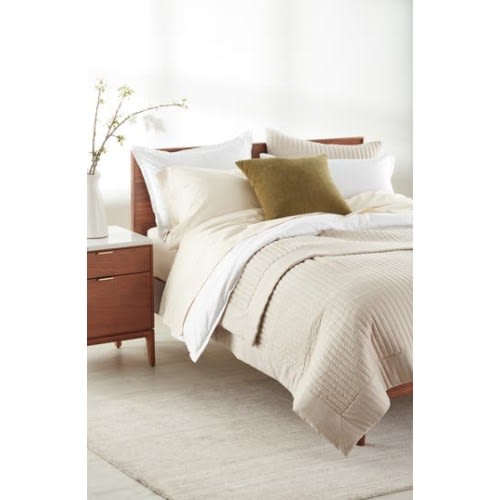 400 Thread Count Organic Cotton Sateen Duvet Cover & Shams Set, Queen