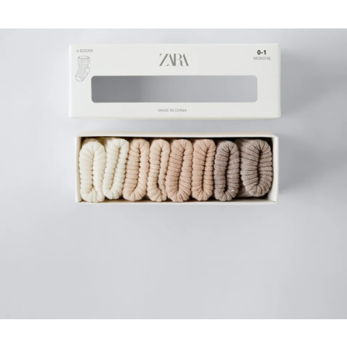 FOUR-PACK OF COLORFUL SOCKS - Light beige | ZARA United States