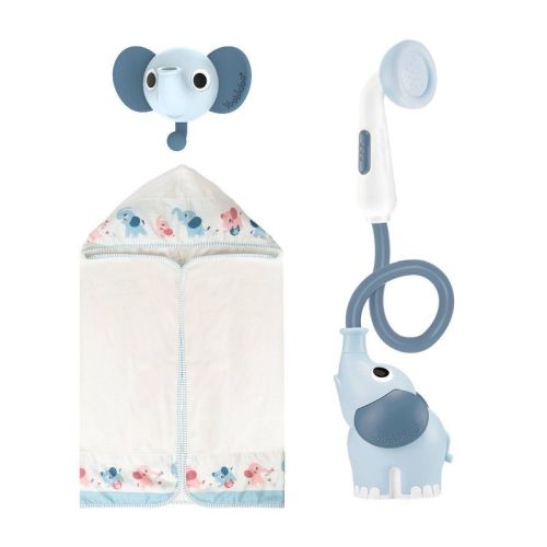 Yookidoo Elephant Baby Shower Bath Set - Cloudy Blue - 3pc