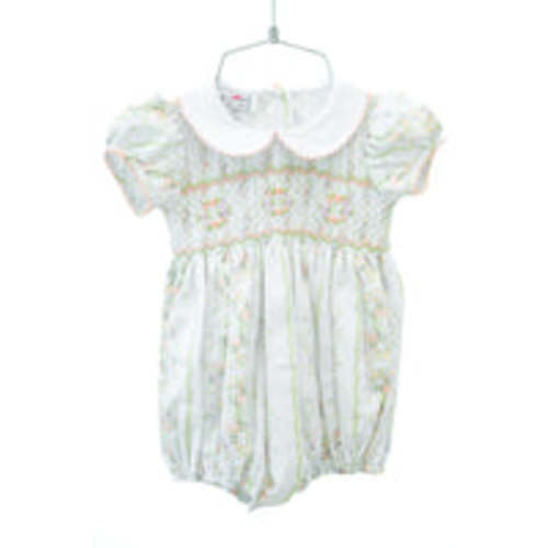 Floral Ribbon Smocked Eleanor Bubble