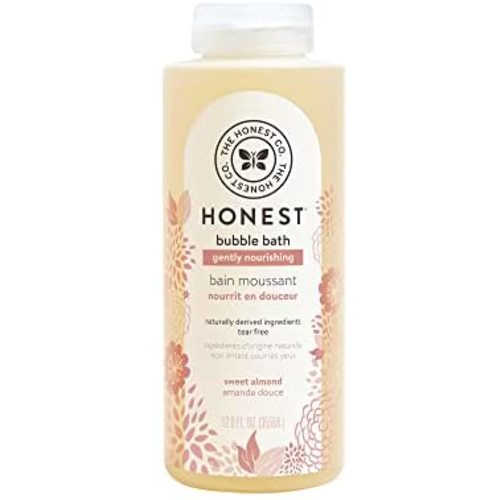 The Honest Company Foaming Bubble Bath | Gentle for Baby | Naturally Derived, Tear-free, Hypoallergenic | Sweet Almond Nourish, 12 fl oz