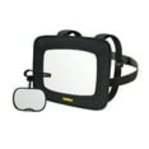 Goldbug 2-Piece Baby Car Seat Mirror, Rear-Facing Car Seat Mirror for Baby and Toddler, Black