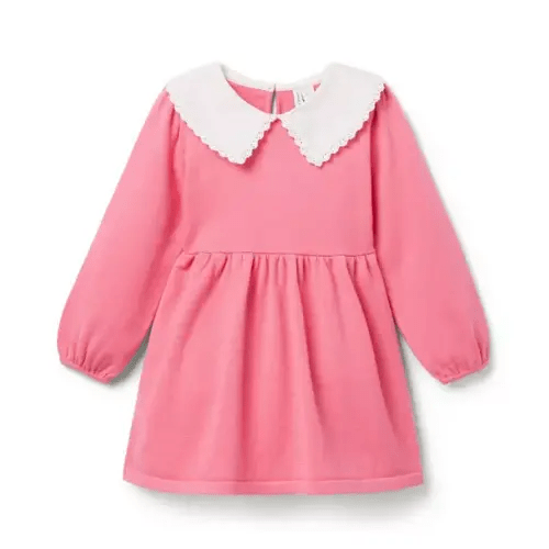Girl Flamingo Collared Sweater Dress by Janie and Jack