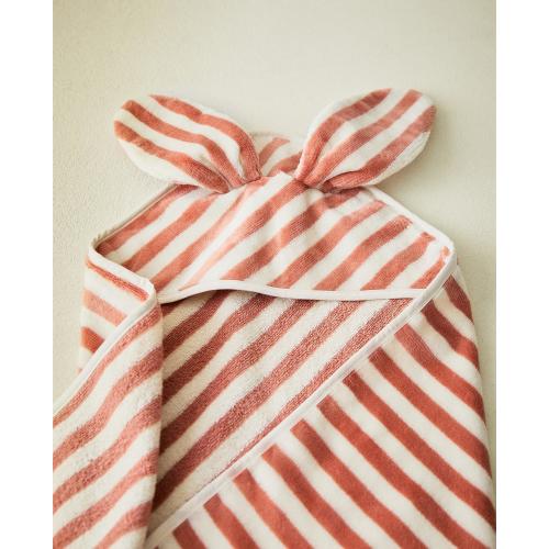CHILDREN’S STRIPED VELOUR HOODED TOWEL | Zara Home United States of America