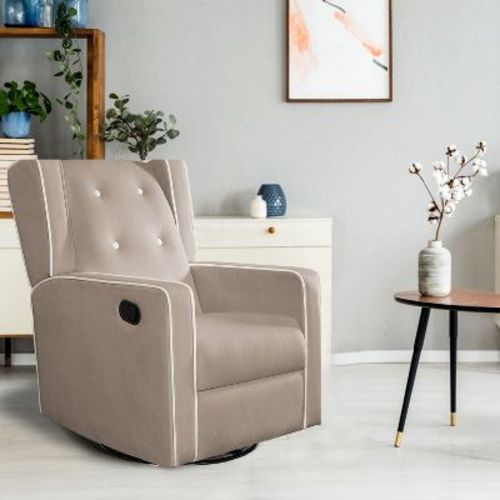 Home Imports Emporium Rocker Recliner Nursery Chair with 360 Degree Swivel