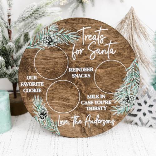 Custom Santa Cookie Plate Christmas Eve Cookie Tray Santa - Etsy