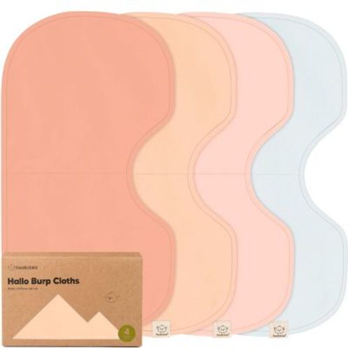 KeaBabies 4pk Hallo Baby Burp Cloths, Organic Cotton Burp Cloth for Girls, Boys, Soft & Absorbent Burping Cloths (Sweet Charm)