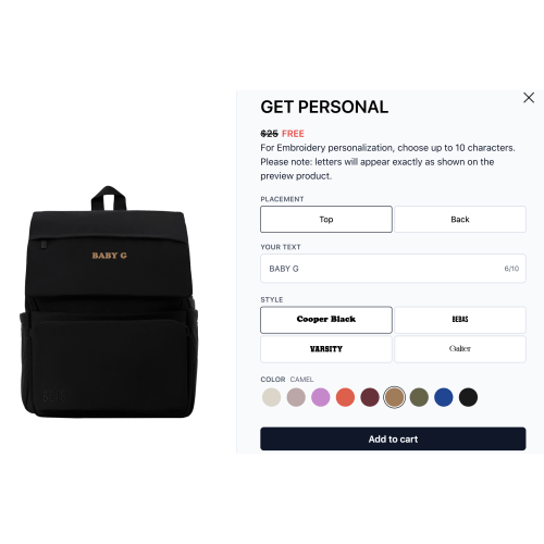 BÉIS 'The Ultimate Diaper Backpack' in Black - Best Backpack Diaper Bag in Black (Personalized)