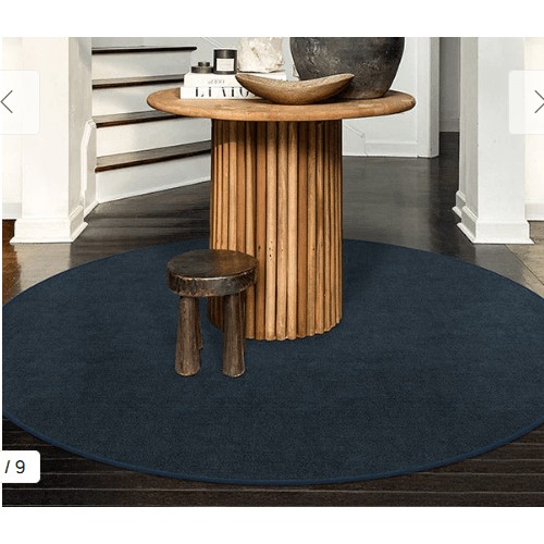 Needlepoint Solid Navy Rug | Ruggable