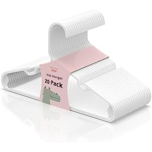 Mr. Pen- Plastic Baby Hangers, 20 Pack, White, Baby Hangers for Closet, Baby Clothes Hangers, Toddler Hangers for Nursery, Kid Hangers, Infant Hangers, Kids Clothes Hanger, Hangers for Baby Clothes