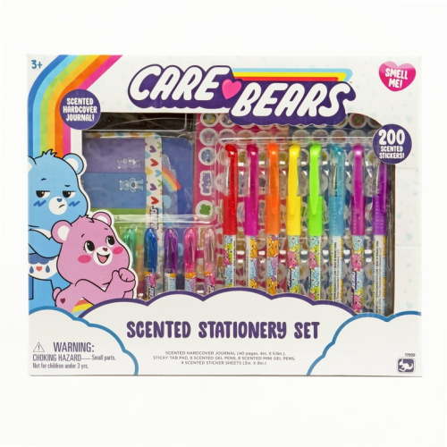 Care Bears Scented Stationery Set - Fun & Fruity Writing Supplies for Kids - Personal Journal, Sticky Tab Pad, Gel Pens, Mini Gel Pens, Sticker Sheets For Ages 3+, Great Gift for Christmas