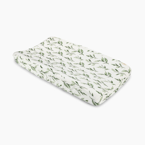 Crane Baby Cotton Quilted Change Pad Cover - Parker Leaf