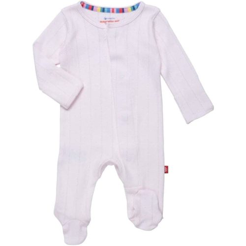 Magnetic Me 100% Organic Cotton Magnetic Baby Footie Pajamas | Super Soft Cotton Fabric