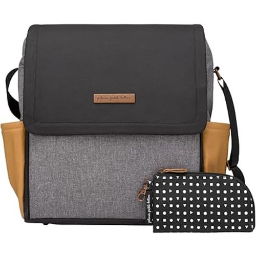 Petunia Pickle Bottom Boxy Backpack | Diaper Bag | Diaper Bag Backpack for Parents | Top-Selling Stylish Baby Bag | Sophisticated and Spacious Backpack for On The Go Moms | Camel/Graphite
