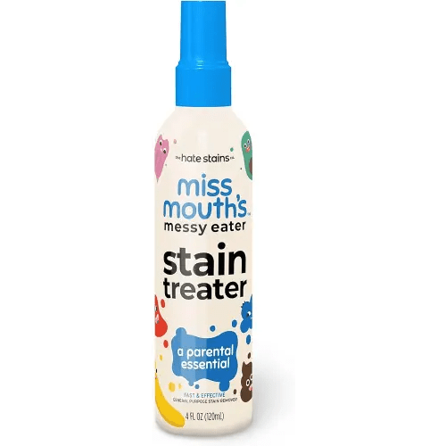 Miss Mouth's Messy Eater Stain Treater Spray - 4oz Stain Remover - Newborn & Baby Essentials - No Dry Cleaning Food, Grease, Coffee Off Laundry, Underwear, Fabric