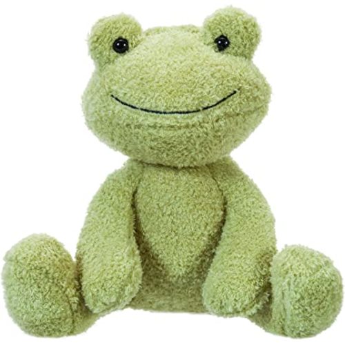 Apricot Lamb Toys Plush Velvet Frog Stuffed Animal Soft Cuddly Perfect for Child (Green Frog,9 Inches)