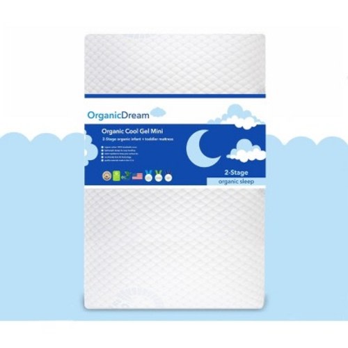 Organic Dream Certified Organic Cool-Gel Premier Mini 2-Stage Crib & Toddler Mattress