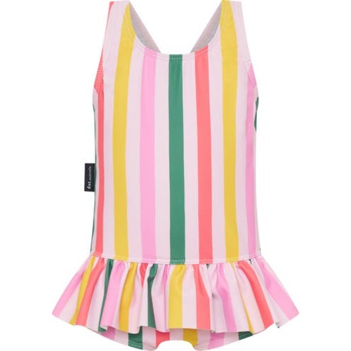 Stripe Frill One-Piece Swimsuit