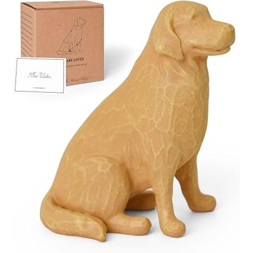 Lnrkai Golden Retriever Statue Gifts, Dog Memorial Gifts, Golden Retriever Decor for Bookshelf, Fireplace, Bedside Table