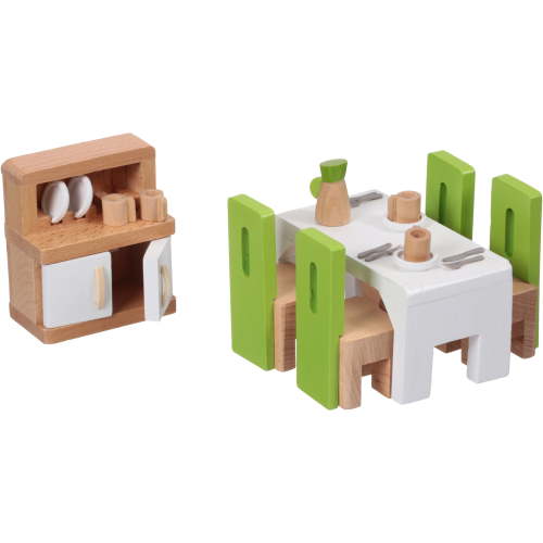 HaPe Dining Room Set Box Dollhouse Furniture, 23 Pieces