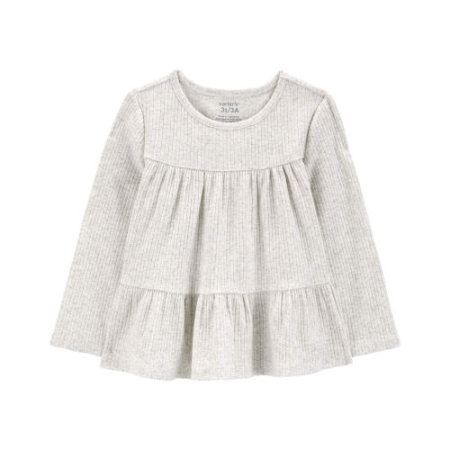 Baby Tiered Long-Sleeve Ribbed Top - Carter's | Carter's