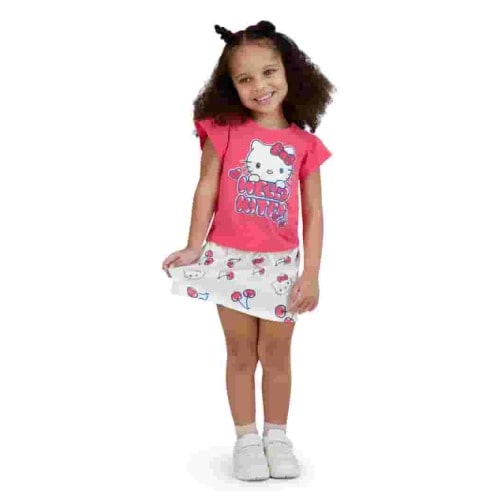 Hello Kitty Toddler Girl 2 Piece Knit Skirt Set, Sizes 12 Months-5T