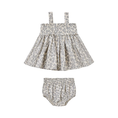 Baby Mae Floral Smocked Organic Cotton Top & Bloomers Set, 12-18M, Poppy