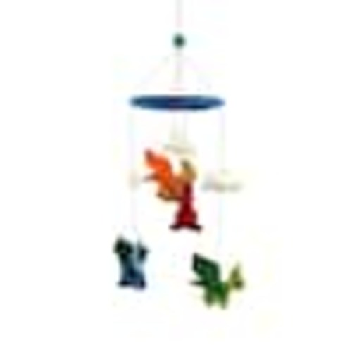 Global Crafts Dragon Baby Nursery Felt Mobile GLG2382-133010