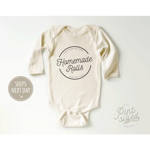 Homemade Rolls Onesie® Cute Baby Bodysuit Cute Thanksgiving Natural Baby Onesie® - Etsy
