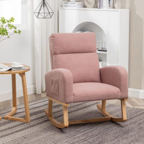 George Oliver Wasilewski Nursery Rocking Chair Rocker for Living Room with Solid Wood Leg & Reviews | Wayfair
