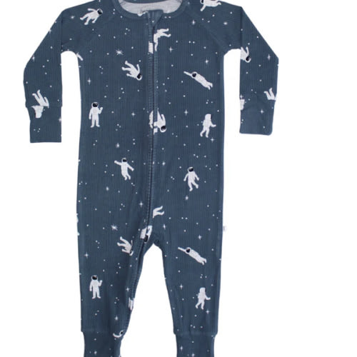 Astronauts Small Ribbed Zip Romper