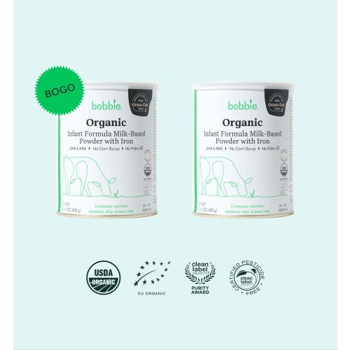 Bobbie Organic Infant Formula Starter Bundle – 2 Cans