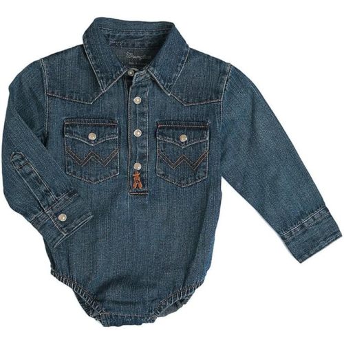 Wrangler Infant & Toddler Long Sleeve Denim Bodysuit
