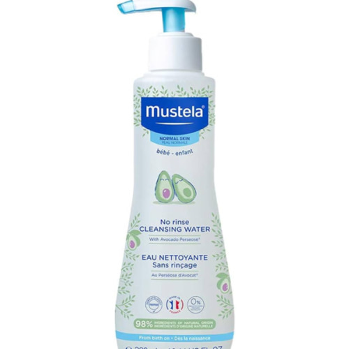 Mustela Baby Cleansing Water - No-Rinse Micellar Water - with Natural Avocado & Aloe Vera - for Baby's Face, Body & Diaper - 1 or 2-Pack - Various Sizes