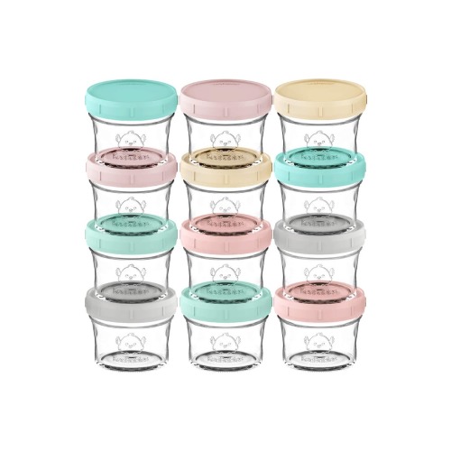 12-Pack Prep Jars Baby Food Storage Glass Containers