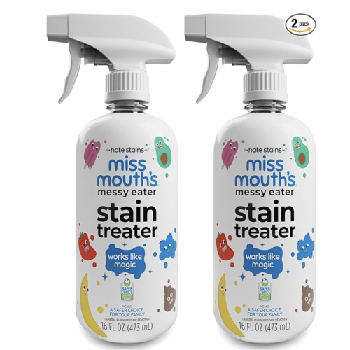 Miss Mouth’s Messy Eater Stain Treater Spray - Stain Remover - Newborn & Baby Essentials - 2-Pack of 16oz Stain Remover