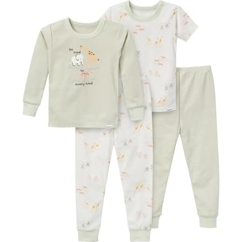 Gerber Unisex-Baby Toddler Snug Fit 4-Piece Pajama Set