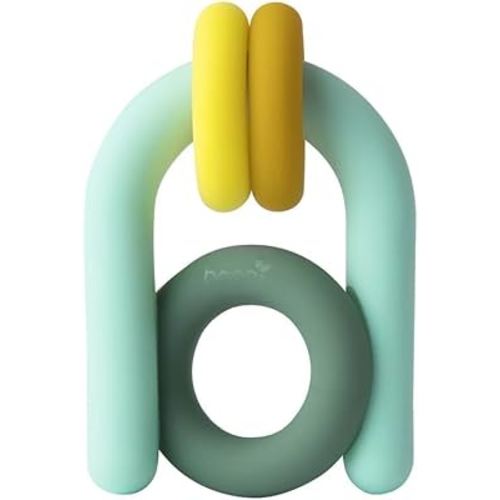Boon Hoop Silicone Baby Teether - Baby Teething Toys for Infants - Soothing Teether for Babies - Ages 0 to 12 Months